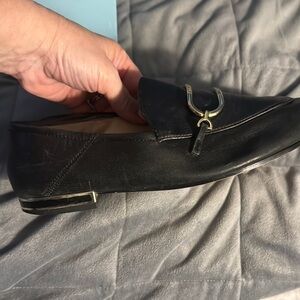 Karl Lagerfeld Black Leather Women’s Loafers leather upper and sole